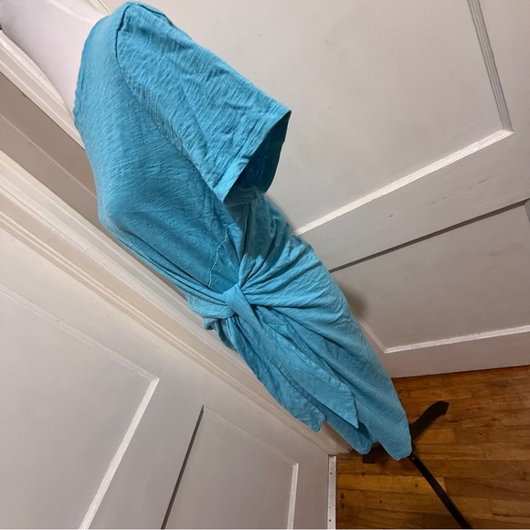 Chico's Teal Tie Waist T-shirt Dress Size 2 Women's size 12/14 - Picture 6 of 12